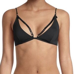 Stella McCartney Chain-trim bikini top Triangle NWOT Size XS BLACK